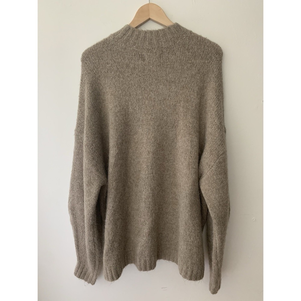 Pistola Carlen Sweater Taupe Mock Neck XL  Oversized Cozy Soft Neutral Pullover - Picture 8 of 10